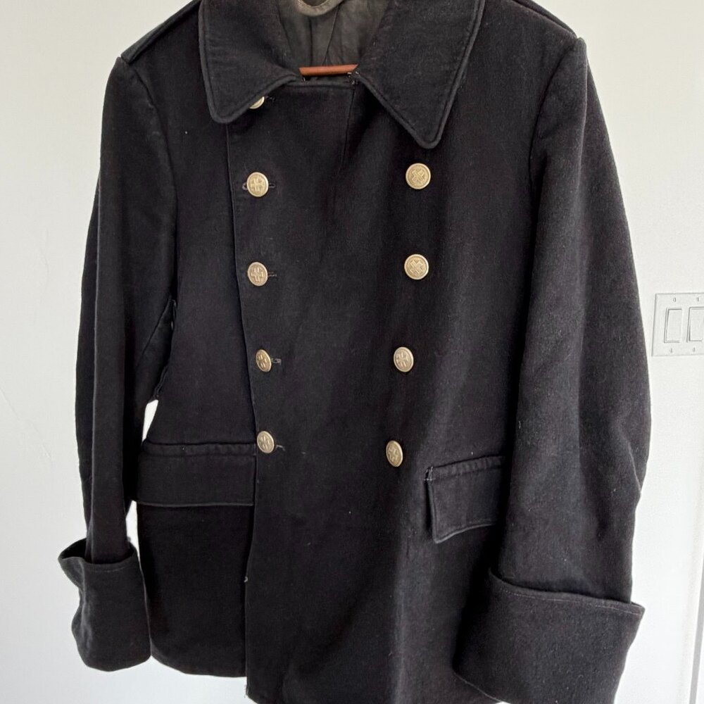 WWI Swiss medic jacket military army pea coat World War 1 1910 10s antique cloth